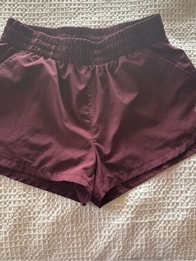 Asics Women's Athletic Shorts in Burgundy